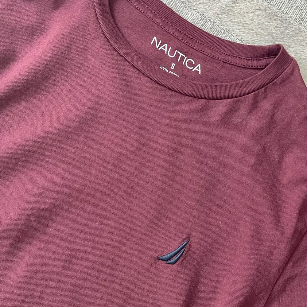 Nautica maroon color long sleeve tee ⛵️ - Picture 3 of 5